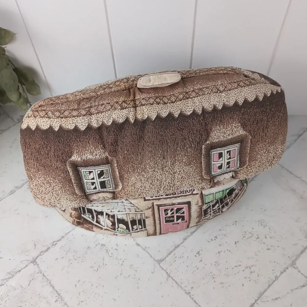 Vintage Sari Fabrics Thatched Cottage Tea Cosy The Tea Shop Retro Padded England